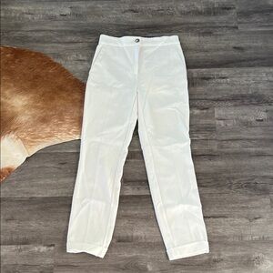 Zara Cream Textured Trousers